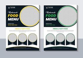 Modern Restaurant Flyer Design, Fast Food Flyer Templates, Free Vector