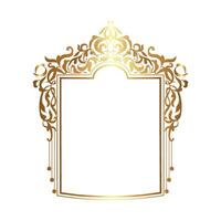 floral rectangular frame vector
