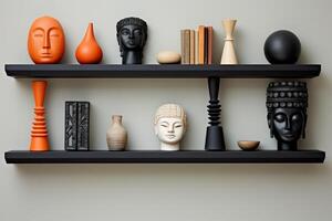 AI generated Versatile Shelves stylish. Generate Ai photo