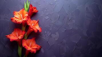 AI generated Orange Flowers Arranged on Table photo