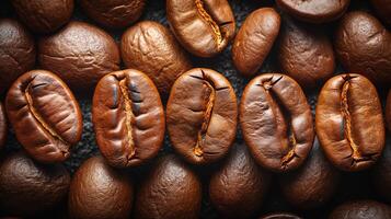 AI generated Coffee beans background photo