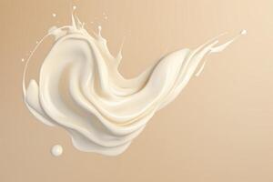 AI generated Thick Splash of milk. Generate Ai photo