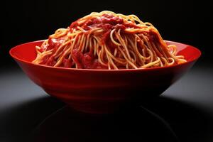 AI generated Spaghetti bowl. Generate Ai photo