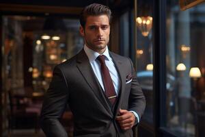 AI generated Sophisticated male business owner. Generate ai photo