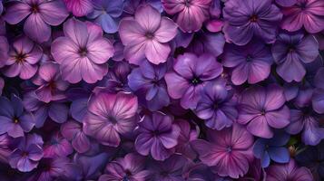 AI generated Purple Flowers Floating in Air photo
