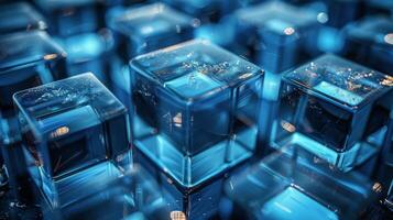 AI generated Stack of Ice Cubes photo