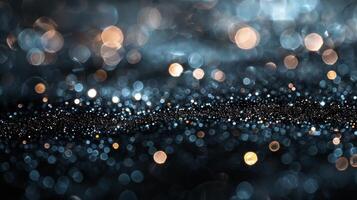 AI generated Blurry Black and Gold Background photo
