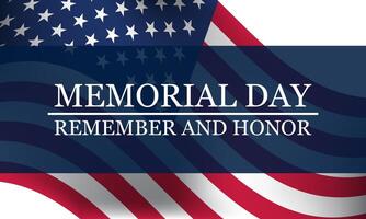 Memorial Day Background Design. vector