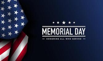 Memorial Day Background Design. vector