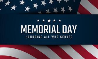 Memorial Day Background Design. vector