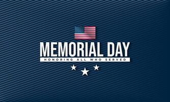 Memorial Day Background Design. vector