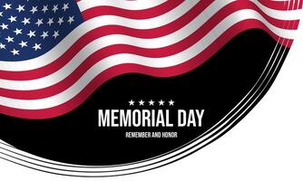 Memorial Day Background Design. vector