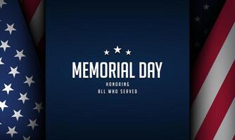 Memorial Day Background Design. vector