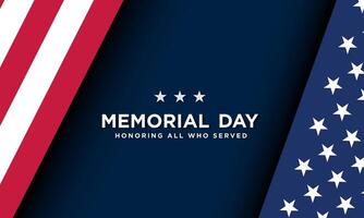 Memorial Day Background Design. vector