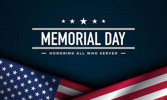 Memorial Day Background Design. vector