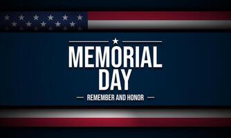 Memorial Day Background Design. vector