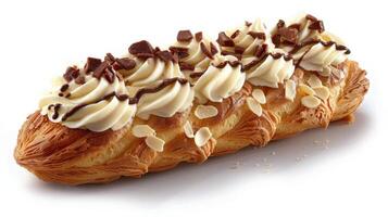 AI generated Close Up of Delicate Pastry With Icing photo