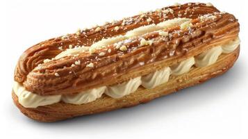 AI generated Close Up of Delicate Pastry With Icing photo