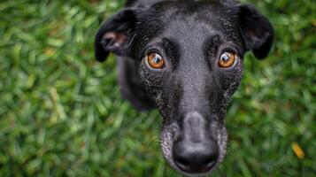 AI generated Dog Laying in Grass photo
