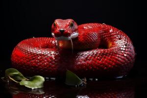 AI generated Cold-blooded Snake reptile mockup. Generate Ai photo