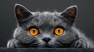 AI generated Curious Cat Gazing at the Sky photo