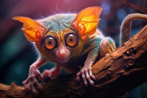 AI generated Spectral tarsier animal. Generate Ai photo