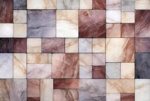 AI generated Timeless Marble material mosaic. Generate Ai photo