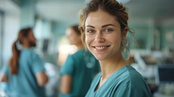 AI generated Female Healthcare Worker Smiling photo
