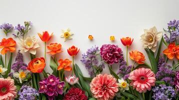 AI generated Flowers Adorning Wall photo