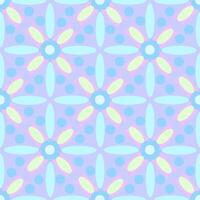 Seamless vector pattern with geometric and floral patterns