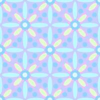 Seamless vector pattern with geometric and floral patterns