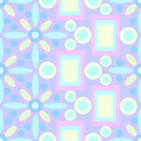 Seamless vector pattern with geometric and floral patterns
