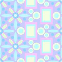 Seamless vector pattern with geometric and floral patterns