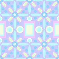 Seamless vector pattern with geometric and floral patterns