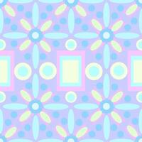 Seamless vector pattern with geometric and floral patterns