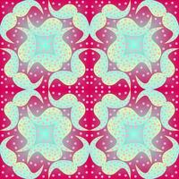Seamless vector abstract pattern with gradient triangles and paisley polka dot