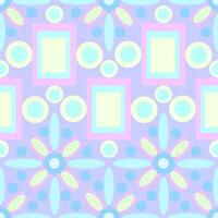 Seamless vector pattern with geometric and floral patterns