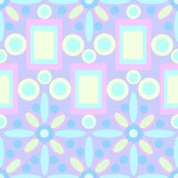 Seamless vector pattern with geometric and floral patterns