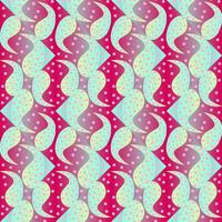 Seamless vector abstract pattern with gradient triangles and paisley polka dot