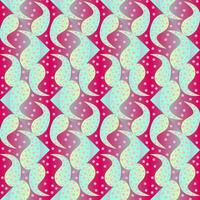 Seamless vector abstract pattern with gradient triangles and paisley polka dot