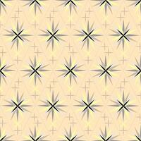 Seamless vector pattern, ornament with star flowers on a multi-colored background in trendy shades.