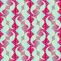 Seamless vector abstract pattern with gradient triangles and paisley polka dot