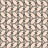Seamless vector pattern Art Deco dark gray on a light beige background
