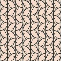 Seamless vector pattern Art Deco dark gray on a light beige background