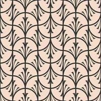 Seamless vector pattern Art Deco dark gray on a light beige background
