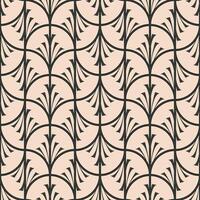 Seamless vector pattern Art Deco dark gray on a light beige background