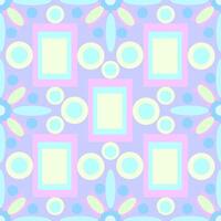 Seamless vector pattern with geometric and floral patterns