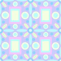 Seamless vector pattern with geometric and floral patterns