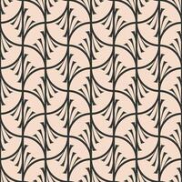 Seamless vector pattern Art Deco dark gray on a light beige background