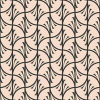 Seamless vector pattern Art Deco dark gray on a light beige background